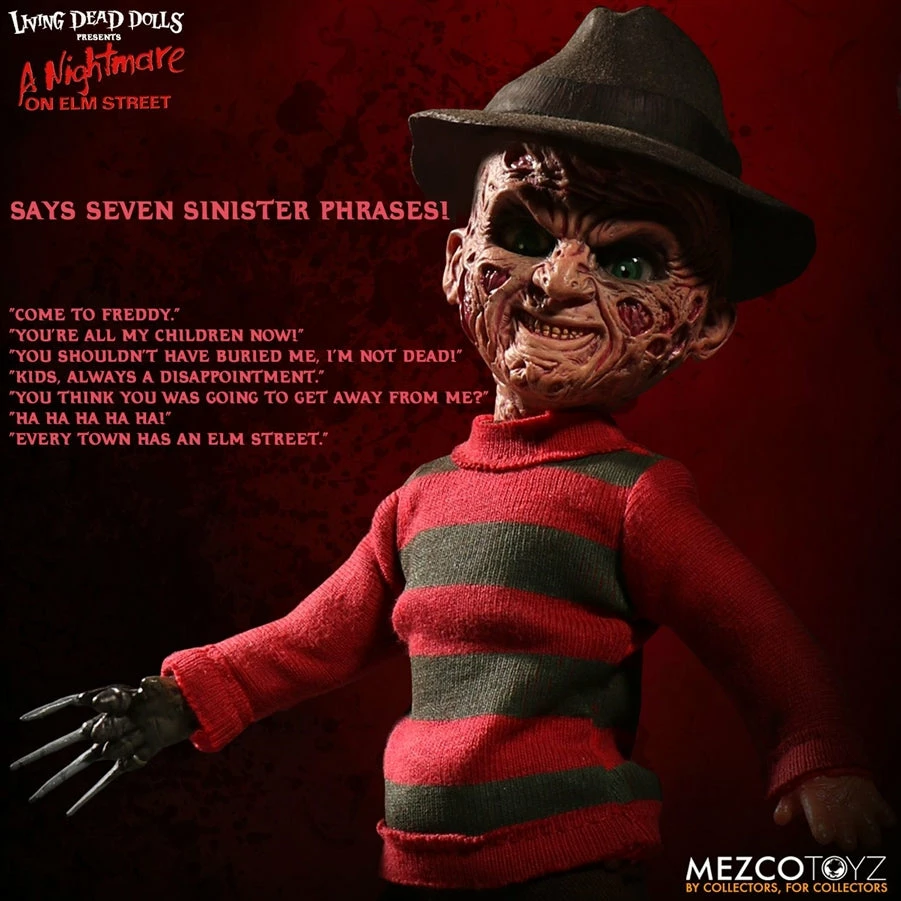 Vendor-unknown Mezco Toyz Living Dead Dolls A Nightmare On Elm Street Talking Freddy Krueger Figure 1 Vendor-unknown Mezco Toyz Living Dead Dolls A Nightmare On Elm Street Talking Freddy Krueger Figure