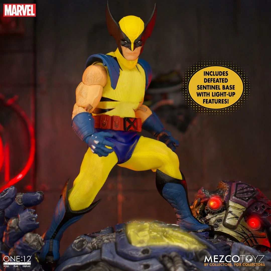 Maybang's Collectibles Mezco Toyz Marvel Comics One:12 Collective Wolverine Deluxe Steel Box Edition With Defeated Sentinel Base 1 Maybang's Collectibles Mezco Toyz Marvel Comics One:12 Collective Wolverine Deluxe Steel Box Edition With Defeated Sentinel Base