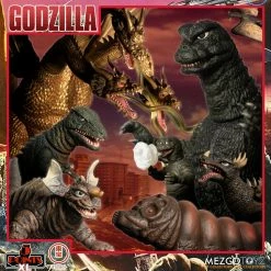 Maybang's Collectibles Mezco Toyz 5 Points XL Godzilla Destroy All Monsters (1968) - Round 1 Boxed Set