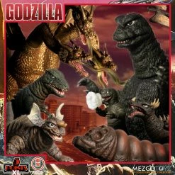 Maybang's Collectibles Mezco Toyz 5 Points XL Godzilla Destroy All Monsters (1968) - Round 2 Boxed Set