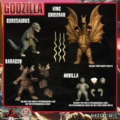Maybang's Collectibles Mezco Toyz 5 Points XL Godzilla Destroy All Monsters (1968) - Round 2 Boxed Set