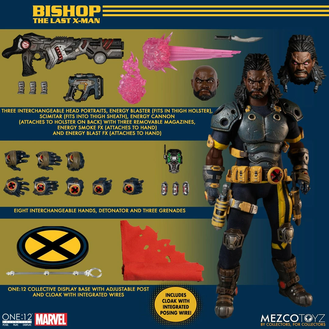 Maybang's Collectibles Mezco Toyz One:12 Collective Marvel Comics X-Men Bishop 1/12 Scale Action Figure 14 Maybang's Collectibles Mezco Toyz One:12 Collective Marvel Comics X-Men Bishop 1/12 Scale Action Figure