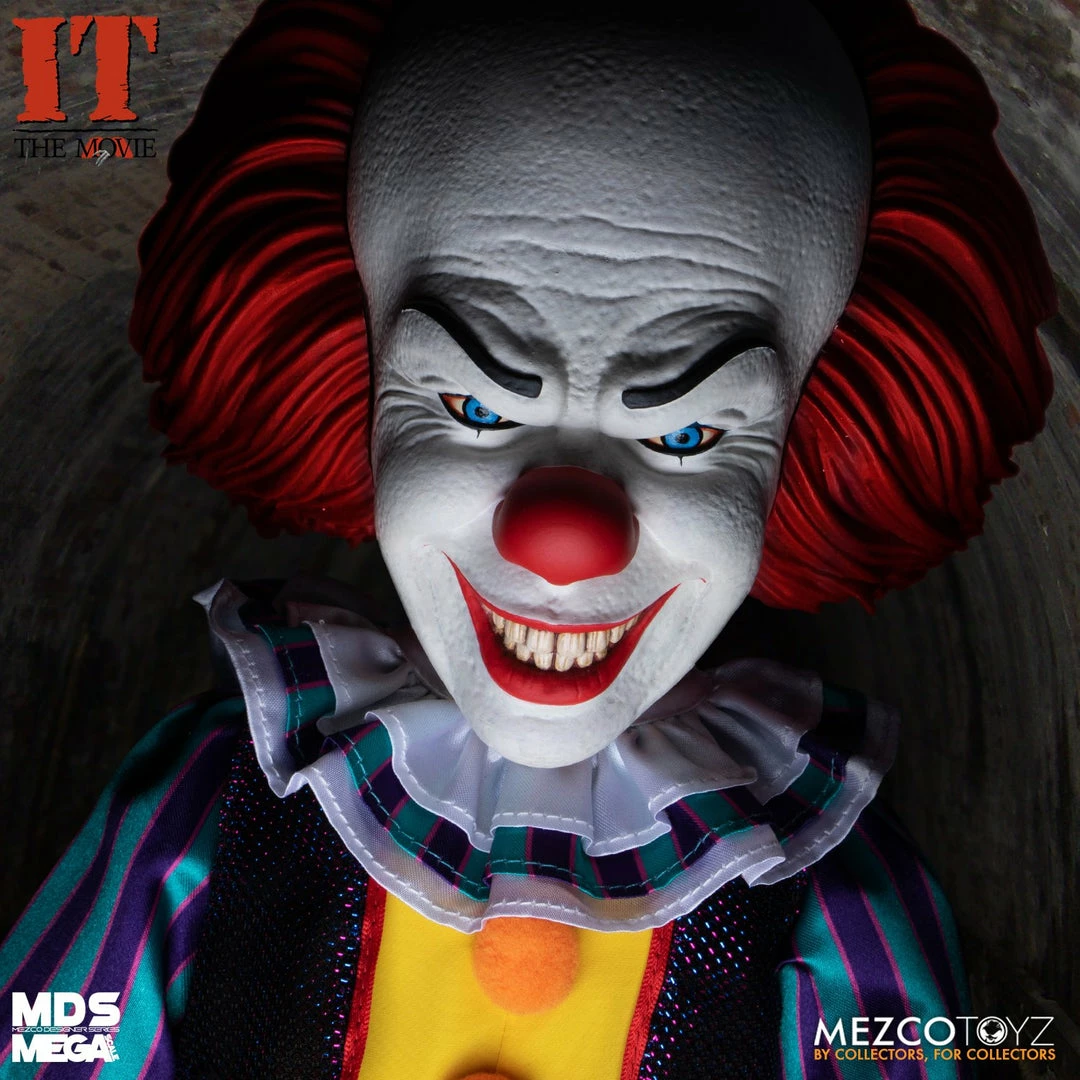 Maybang's Collectibles Mezco Toyz Designer Series MDS Mega Scale IT (1990) Talking Pennywise 15" Action Figure 1 Maybang's Collectibles Mezco Toyz Designer Series MDS Mega Scale IT (1990) Talking Pennywise 15" Action Figure