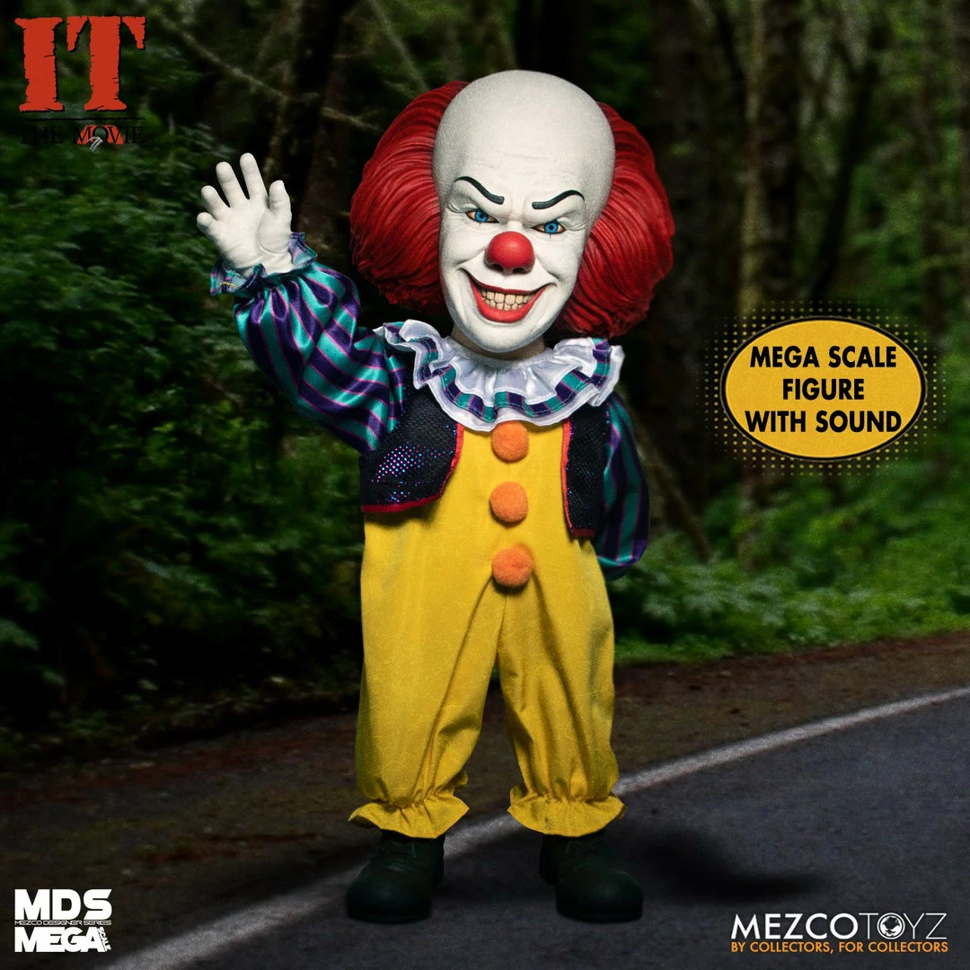 Maybang's Collectibles Mezco Toyz Designer Series MDS Mega Scale IT (1990) Talking Pennywise 15" Action Figure 2 Maybang's Collectibles Mezco Toyz Designer Series MDS Mega Scale IT (1990) Talking Pennywise 15" Action Figure