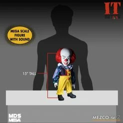 Maybang's Collectibles Mezco Toyz Designer Series MDS Mega Scale IT (1990) Talking Pennywise 15" Action Figure 13 Maybang's Collectibles Mezco Toyz Designer Series MDS Mega Scale IT (1990) Talking Pennywise 15