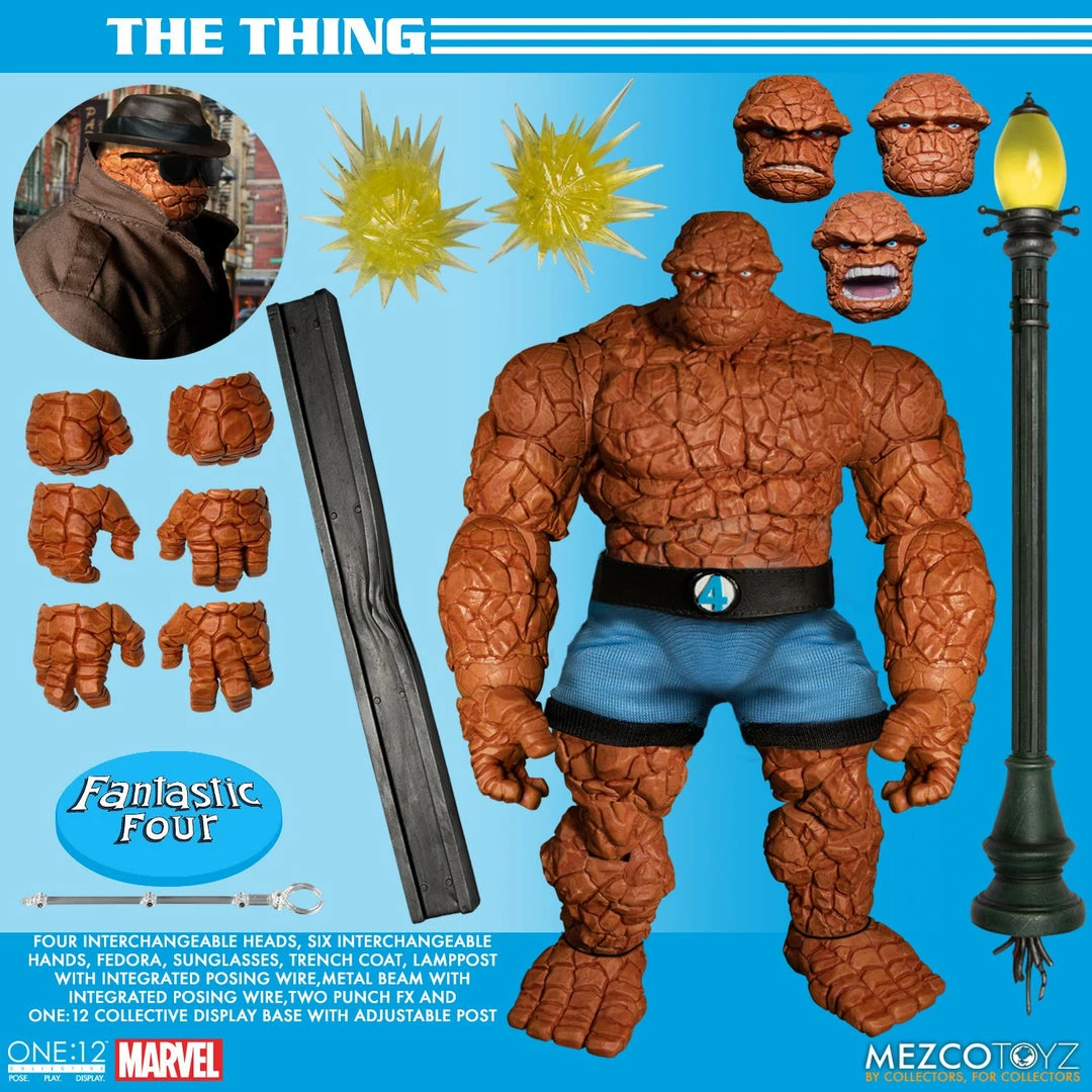 Maybang's Collectibles Mezco Toyz One:12 Collective Marvel Comics Fantastic Four Deluxe Steel Boxed Set 1/12 Scale Action Figure Set 25 Maybang's Collectibles Mezco Toyz One:12 Collective Marvel Comics Fantastic Four Deluxe Steel Boxed Set 1/12 Scale Action Figure Set