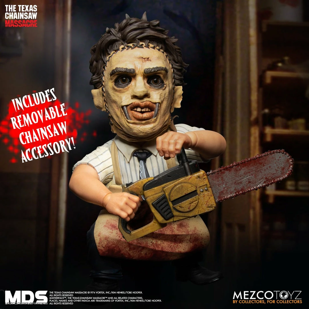Maybang's Collectibles Monsters Mezco Toyz Mezco Designer Series MDS The Texas Chainsaw Massacre (1974) Leatherface Figure 1 Maybang's Collectibles Monsters Mezco Toyz Mezco Designer Series MDS The Texas Chainsaw Massacre (1974) Leatherface Figure
