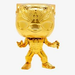 Maybang's Collectibles Funko Pop Marvel Studios 10th Anniversary Black Panther (Gold Chrome) Figure