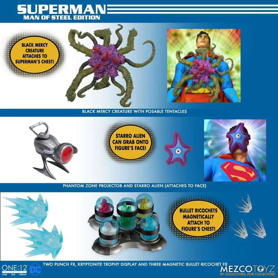 Maybang's Collectibles Mezco Toyz DC Comics One12 Collective Superman Man Of Steel Edition 1/12 Scale Collectible Figure 18 Maybang's Collectibles Mezco Toyz DC Comics One12 Collective Superman Man Of Steel Edition 1/12 Scale Collectible Figure