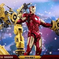 Vendor-unknown Hot Toys Marvel Iron Man 2 Iron Man Mark IV Diecast Figure With Suit-up Gantry 1/6 Scale Figure Set