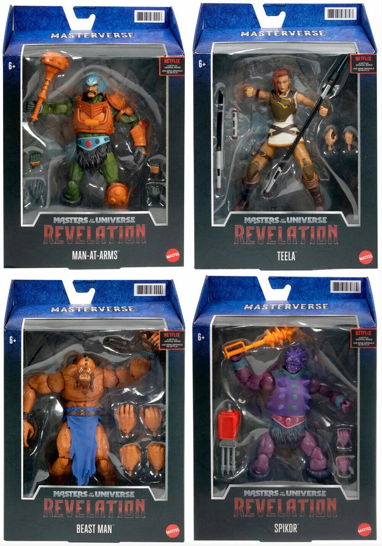 Maybang's Collectibles Mattel Masters Of The Universe Revelation Masterverse Wave 2 Set Of 4 Figures Man-At-Arms Classic, Teela, Beast Man & Spikor Classic 1 Maybang's Collectibles Mattel Masters Of The Universe Revelation Masterverse Wave 2 Set Of 4 Figures Man-At-Arms Classic, Teela, Beast Man & Spikor Classic