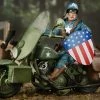 Maybang's Collectibles Hasbro Marvel Comics 80th Anniversary Marvel Legends Ultimate Captain America 6-Inch Action Figure With Motorcycle