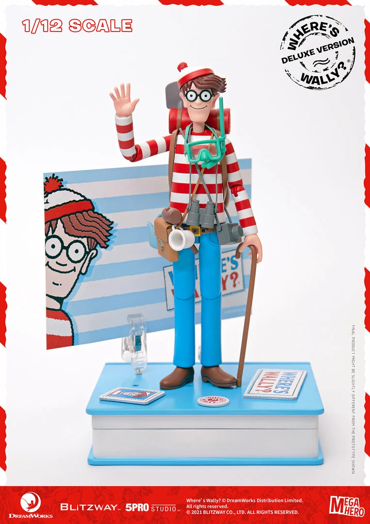 Maybang's Collectibles Blitzway Where's Waldo MEGAHERO Waldo 1/12 Scale Deluxe Collectible Figure 12 Maybang's Collectibles Blitzway Where's Waldo MEGAHERO Waldo 1/12 Scale Deluxe Collectible Figure