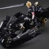Maybang's Collectibles Square Enix Final Fantasy VII Advent Children Play Arts Kai Cloud Strife & Fenrir Bike Action Figure Set