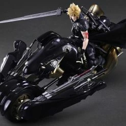 Maybang's Collectibles Square Enix Final Fantasy VII Advent Children Play Arts Kai Cloud Strife & Fenrir Bike Action Figure Set