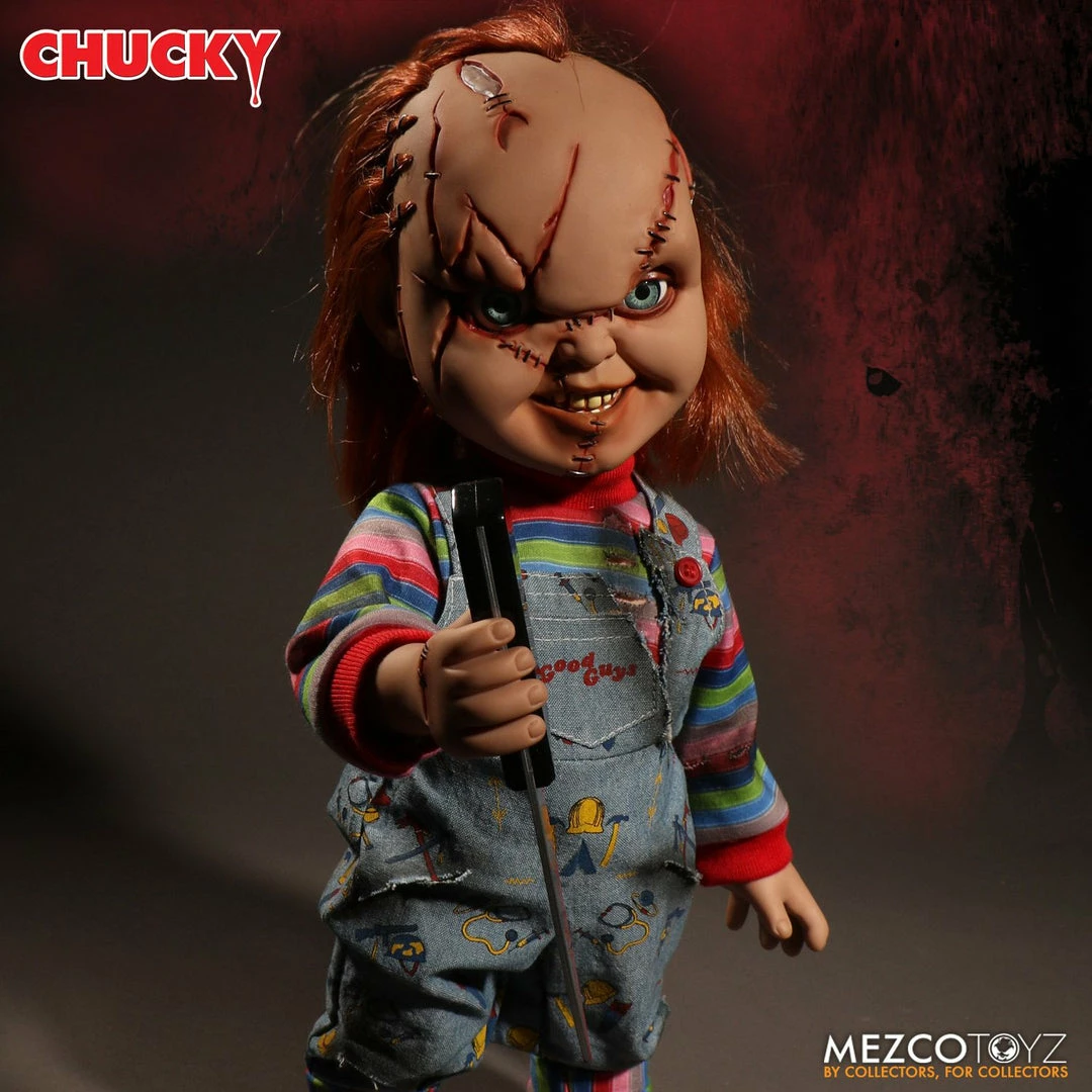 Maybang's Collectibles Mezco Toyz Child's Play Mega Scale Talking Scarred Chucky Figure 4 Maybang's Collectibles Mezco Toyz Child's Play Mega Scale Talking Scarred Chucky Figure