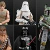 Maybang's Collectibles Hasbro Star Wars 40th Anniversary The Black Series 6" Wave 36 Set Of 5 Figures (Darth Vader, Boba Fett, Luke Skywalker, Chewbacca, Snowtrooper)