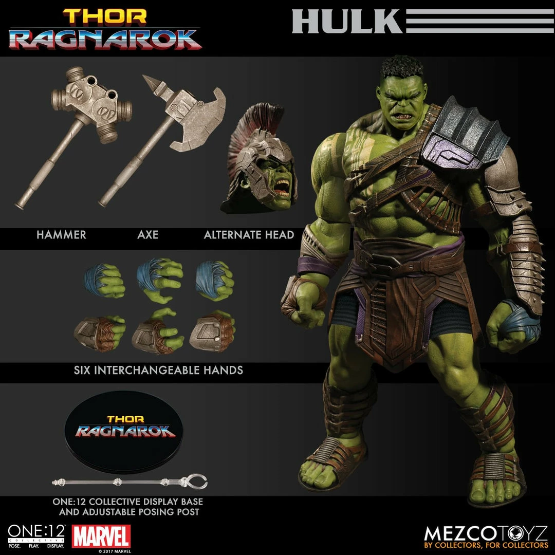 Vendor-unknown Mezco Toyz One:12 Collective Marvel Comics Thor Ragnarok Gladiator Hulk 1/12 Scale Action Figure 12 Vendor-unknown Mezco Toyz One:12 Collective Marvel Comics Thor Ragnarok Gladiator Hulk 1/12 Scale Action Figure