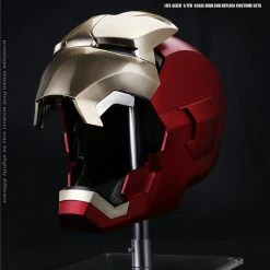 Maybang's Collectibles Marvel Comics Dimension Studio Marvel Iron Man 3 Iron Man Mark XLII 42 1:1 Full Size Electronic Motorized Wearable Helmet Movie Prop Replica