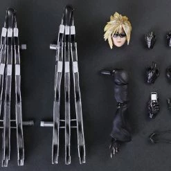 Maybang's Collectibles Square Enix Final Fantasy VII Advent Children Play Arts Kai Cloud Strife & Fenrir Bike Action Figure Set