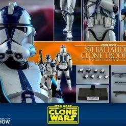 Maybang's Collectibles Hot Toys Star Wars The Clone Wars Clone Troopers 501st Battalion Clone Trooper 1/6 Scale 12" Collectible Figure