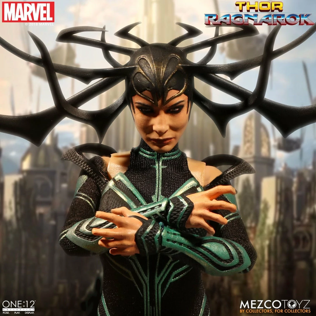Maybang's Collectibles Mezco Toyz One:12 Collective Marvel Comics Thor Ragnarok Hela 1/12 Scale Action Figure 4 Maybang's Collectibles Mezco Toyz One:12 Collective Marvel Comics Thor Ragnarok Hela 1/12 Scale Action Figure