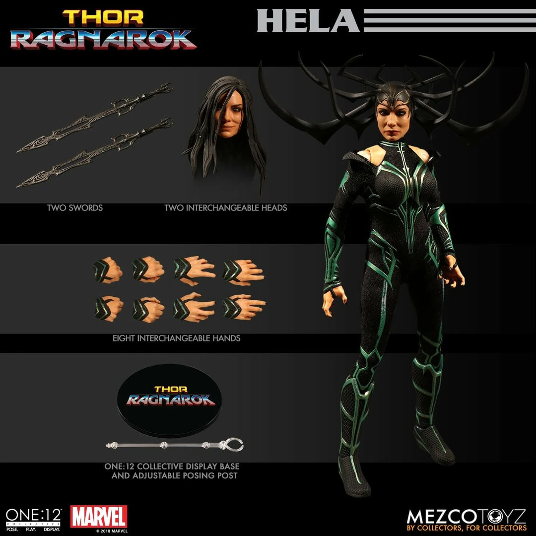 Maybang's Collectibles Mezco Toyz One:12 Collective Marvel Comics Thor Ragnarok Hela 1/12 Scale Action Figure 7 Maybang's Collectibles Mezco Toyz One:12 Collective Marvel Comics Thor Ragnarok Hela 1/12 Scale Action Figure
