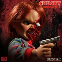 Maybang's Collectibles Mezco Toyz Child's Play 3 Designer Series Talking Pizza Face Chucky Mega Size 15" Figure
