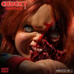 Maybang's Collectibles Mezco Toyz Child's Play 3 Designer Series Talking Pizza Face Chucky Mega Size 15