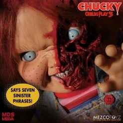 Maybang's Collectibles Mezco Toyz Child's Play 3 Designer Series Talking Pizza Face Chucky Mega Size 15