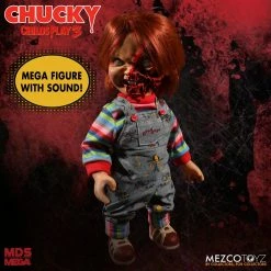 Maybang's Collectibles Mezco Toyz Child's Play 3 Designer Series Talking Pizza Face Chucky Mega Size 15
