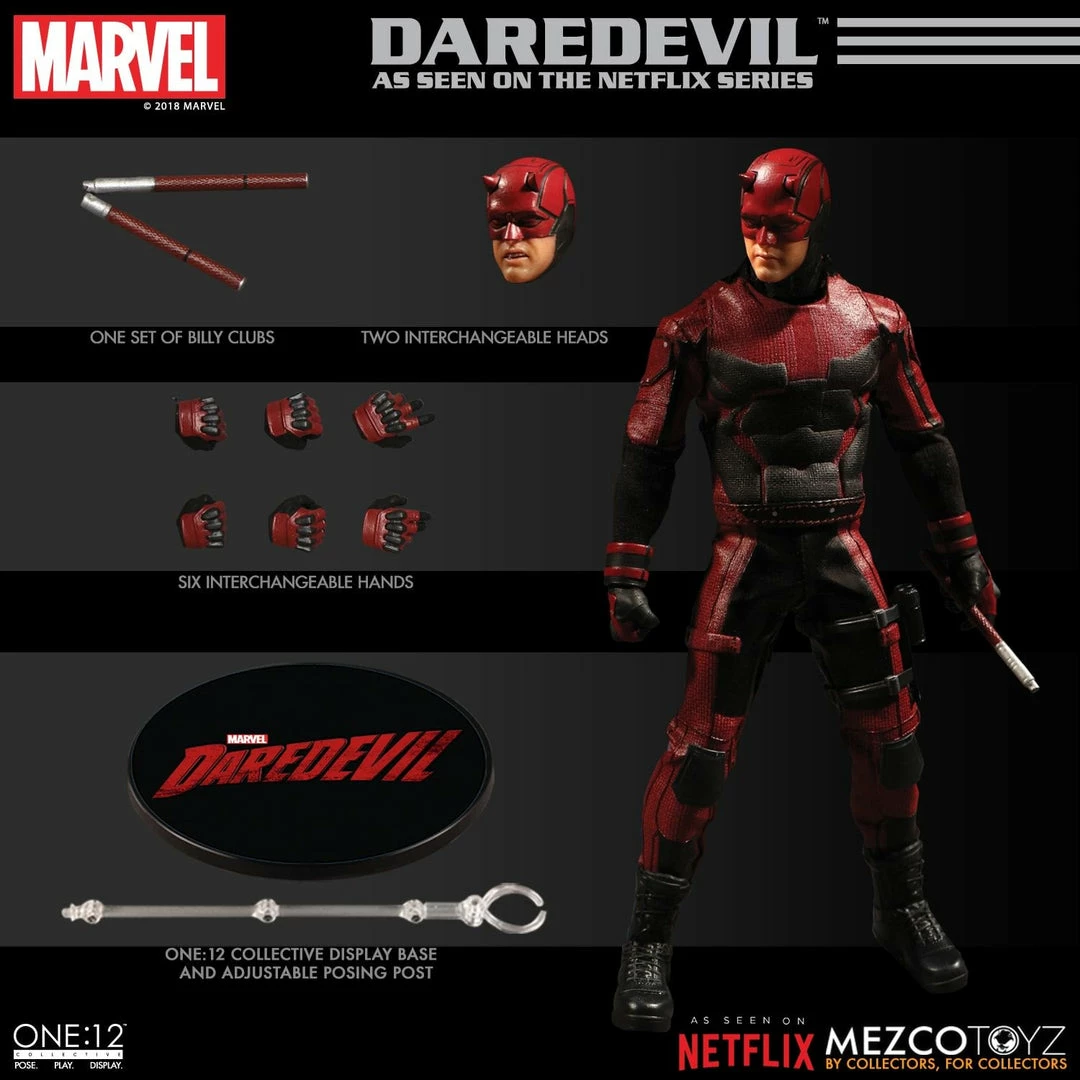 Maybang's Collectibles Mezco Toyz One:12 Collective Marvel Comics Daredevil 1/12 Scale Action Figure 8 Maybang's Collectibles Mezco Toyz One:12 Collective Marvel Comics Daredevil 1/12 Scale Action Figure