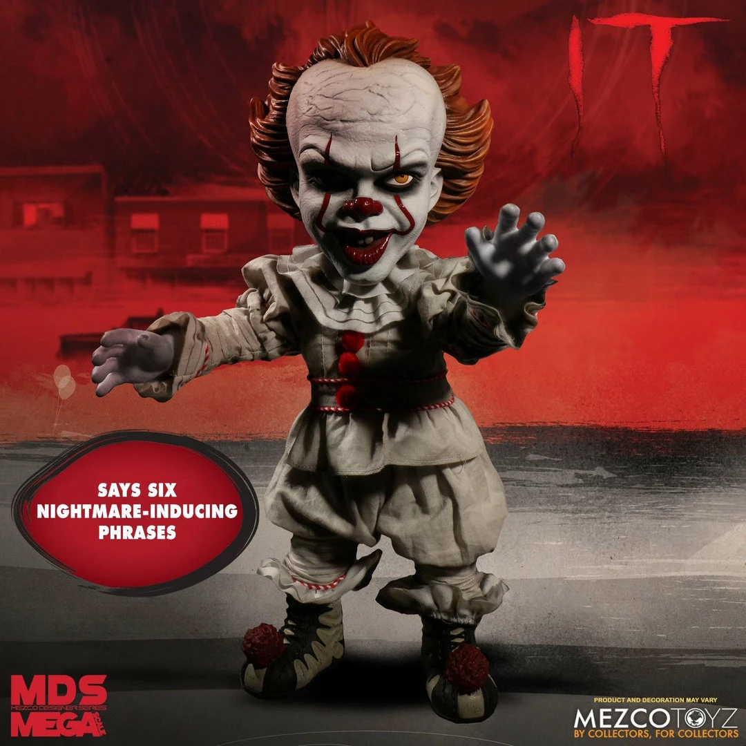 Maybang's Collectibles Mezco Toyz Designer Series IT (2017) Mega Scale 15" Talking Pennywise Doll 4 Maybang's Collectibles Mezco Toyz Designer Series IT (2017) Mega Scale 15" Talking Pennywise Doll