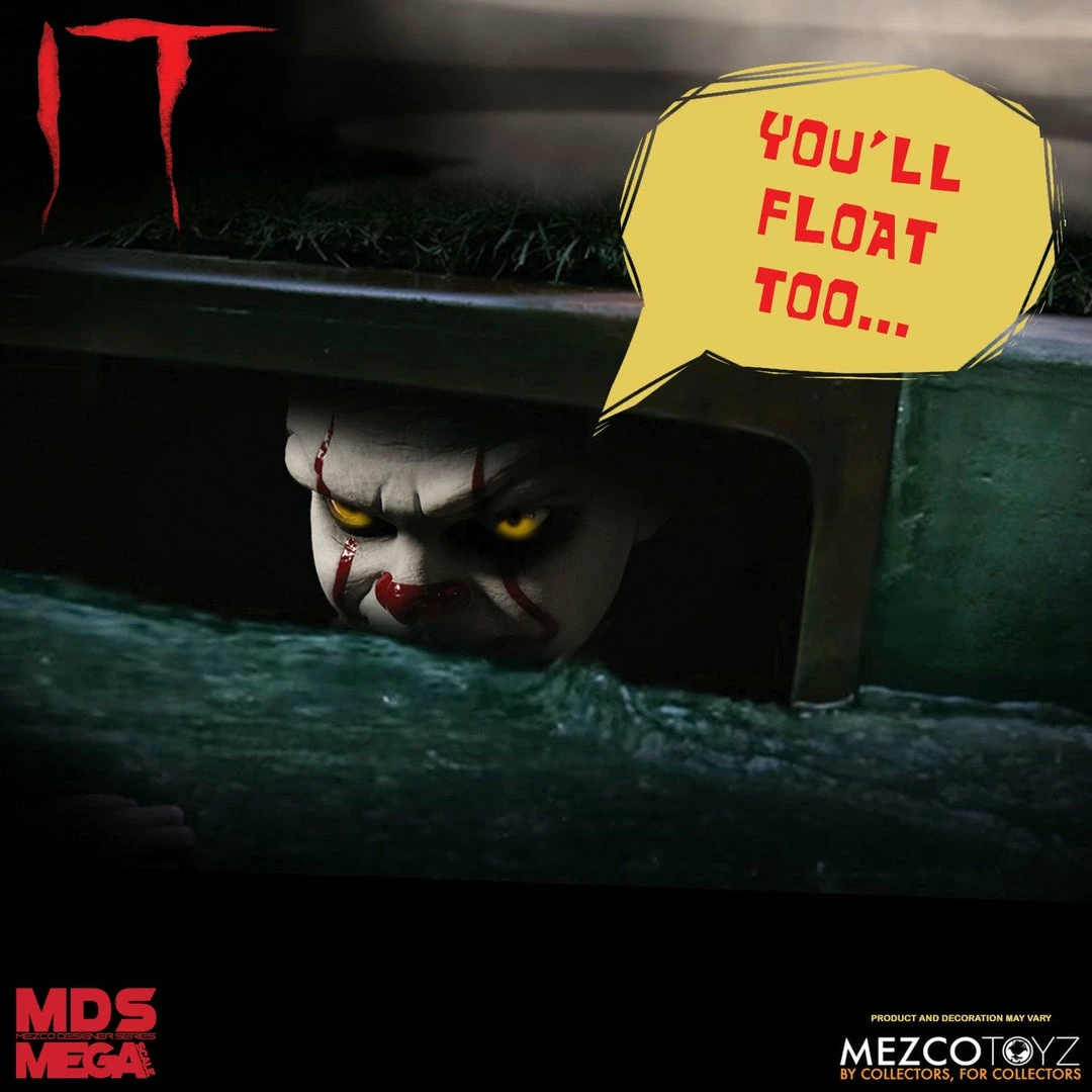 Maybang's Collectibles Mezco Toyz Designer Series IT (2017) Mega Scale 15" Talking Pennywise Doll 5 Maybang's Collectibles Mezco Toyz Designer Series IT (2017) Mega Scale 15" Talking Pennywise Doll