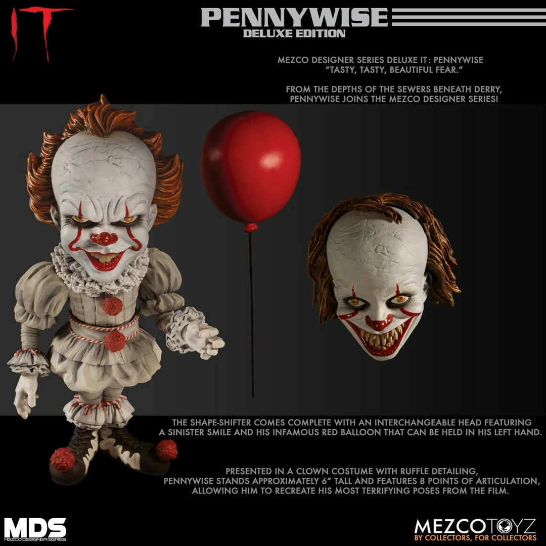 Maybang's Collectibles Mezco Toyz Designer Series Deluxe IT: Pennywise Action Figure 7 Maybang's Collectibles Mezco Toyz Designer Series Deluxe IT: Pennywise Action Figure