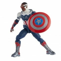 Maybang's Collectibles Hasbro Disney+ Marvel Legends Wave 1 Set Of 7 Figures Captain America (Sam Wilson/Falcon), John Walker (U.S. Agent), Baron Zemo, Bucky Barnes (Winter Soldier), Loki, Scarlet Witch & Vision (Captain America Flight Gear BAF)