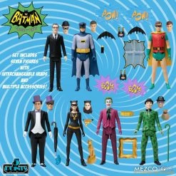 Maybang's Collectibles Mezco Toyz Batman (1966) Classic TV Series 5 Points Deluxe Box Set