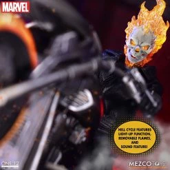 Maybang's Collectibles Mezco Toyz One:12 Collective Marvel Comics Ghost Rider & Hell Cycle 1/12 Scale Action Figure Set