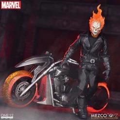 Maybang's Collectibles Mezco Toyz One:12 Collective Marvel Comics Ghost Rider & Hell Cycle 1/12 Scale Action Figure Set