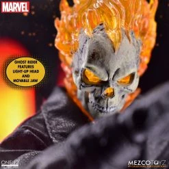 Maybang's Collectibles Mezco Toyz One:12 Collective Marvel Comics Ghost Rider & Hell Cycle 1/12 Scale Action Figure Set