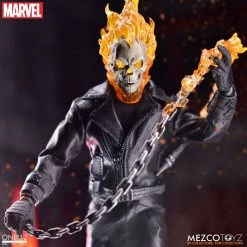 Maybang's Collectibles Mezco Toyz One:12 Collective Marvel Comics Ghost Rider & Hell Cycle 1/12 Scale Action Figure Set