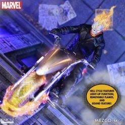Maybang's Collectibles Mezco Toyz One:12 Collective Marvel Comics Ghost Rider & Hell Cycle 1/12 Scale Action Figure Set