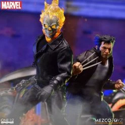 Maybang's Collectibles Mezco Toyz One:12 Collective Marvel Comics Ghost Rider & Hell Cycle 1/12 Scale Action Figure Set