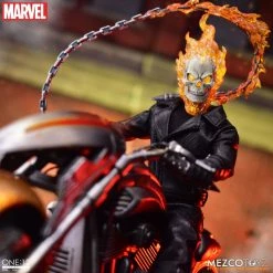 Maybang's Collectibles Mezco Toyz One:12 Collective Marvel Comics Ghost Rider & Hell Cycle 1/12 Scale Action Figure Set