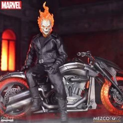 Maybang's Collectibles Mezco Toyz One:12 Collective Marvel Comics Ghost Rider & Hell Cycle 1/12 Scale Action Figure Set