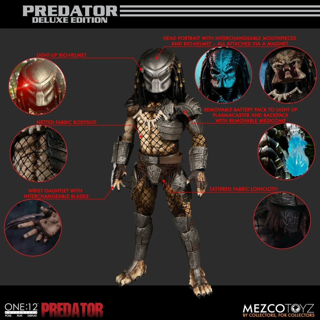 Maybang's Collectibles Mezco Toyz One:12 Collective Predator Classic Jungle Hunter Predator - Deluxe Edition 1/12 Scale Action Figure 13 Maybang's Collectibles Mezco Toyz One:12 Collective Predator Classic Jungle Hunter Predator - Deluxe Edition 1/12 Scale Action Figure