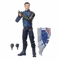 Maybang's Collectibles Hasbro Disney+ Marvel Legends Wave 1 Set Of 7 Figures Captain America (Sam Wilson/Falcon), John Walker (U.S. Agent), Baron Zemo, Bucky Barnes (Winter Soldier), Loki, Scarlet Witch & Vision (Captain America Flight Gear BAF)