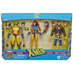 Maybang's Collectibles Hasbro Marvel Comics 80th Anniversary Marvel Legends X-Men Jean Grey, Cyclops, And Wolverine 6-Inch Action Figure 3-Pack