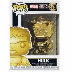 Maybang's Collectibles Funko Pop Marvel Studios 10th Anniversary Hulk (Gold Chrome) Figure
