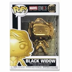 Maybang's Collectibles Funko Pop Marvel Studios 10th Anniversary Black Widow (Gold Chrome) Figure